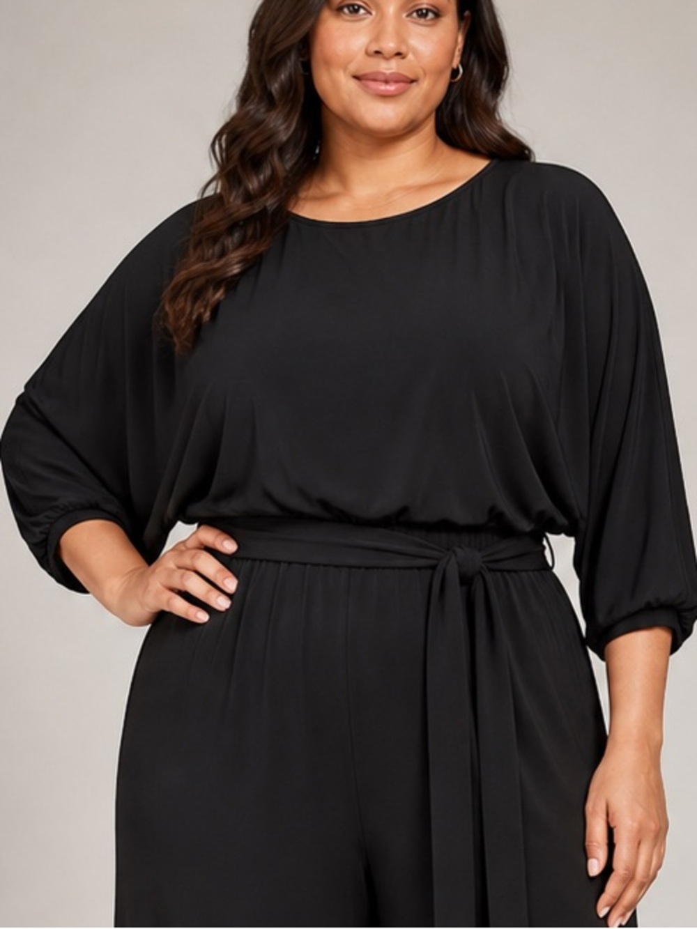 dressbarn Black Maxi jumpsuit Plus XL - Picture 3 of 10